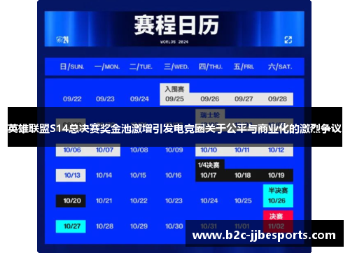 英雄联盟S14总决赛奖金池激增引发电竞圈关于公平与商业化的激烈争议